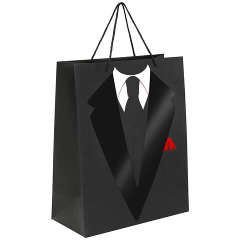 Пакет подарочный (1 штука) 26x13x32 см, ЗОЛОТАЯ СКАЗКА "Especially For Men", выборочный лак