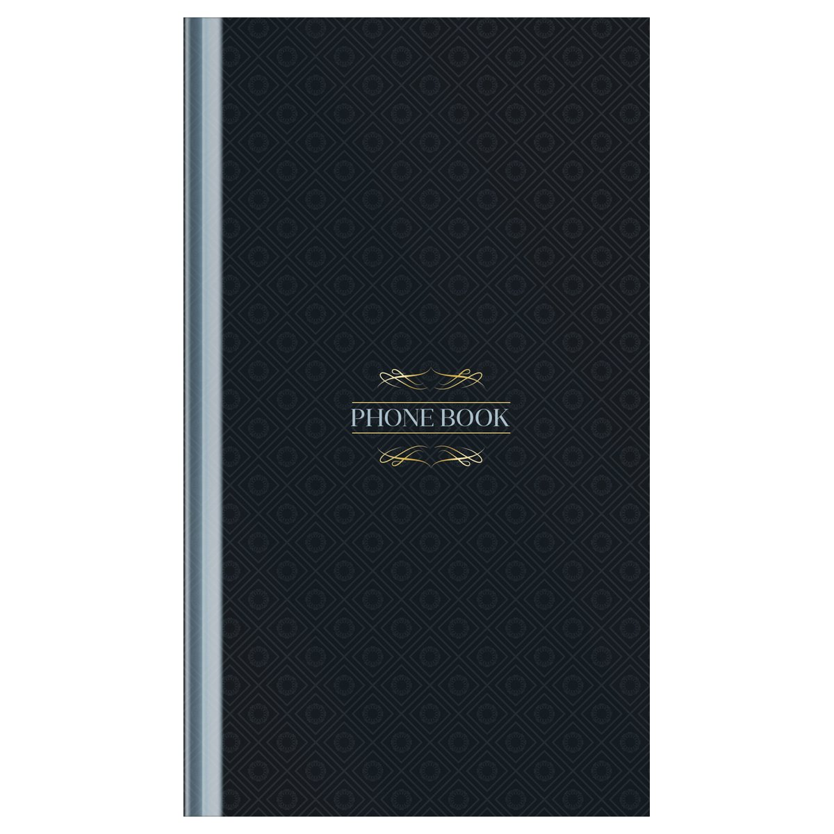Телефонная книга А5, 80л., 7БЦ, OfficeSpace "Моноколор. Dark", выборочный УФ-лак, с высечкой