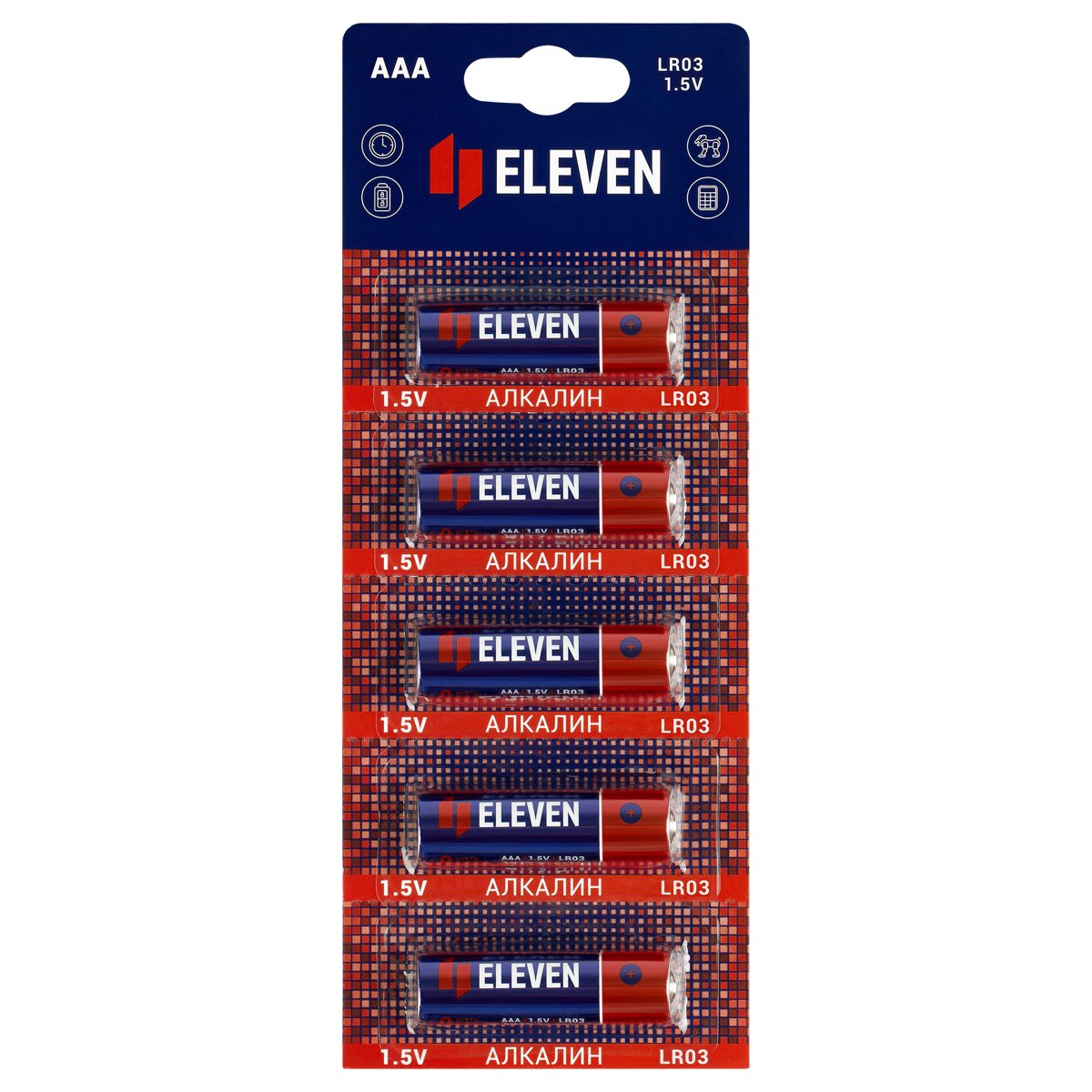 Батарейка Eleven AAA (LR03) алкалиновая, BC5