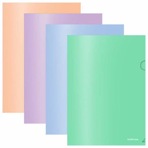 Папка-уголок ERICH KRAUSE "Matt Pastel Bloom", ассорти, 0,18 мм