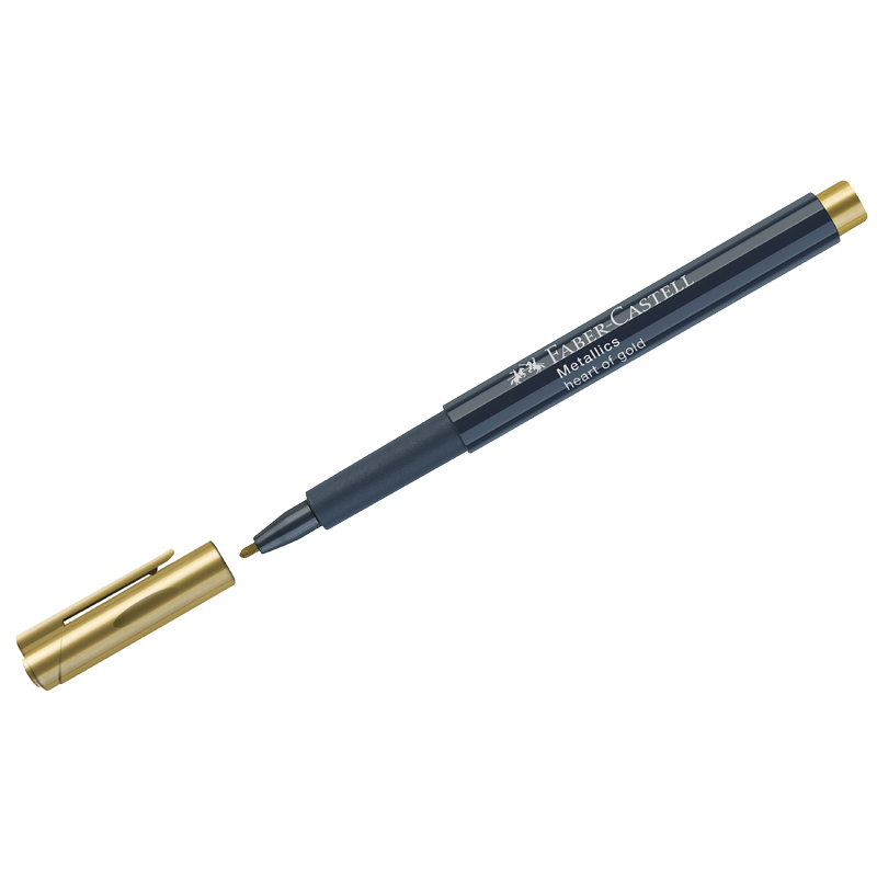 Маркер для декорирования Faber-Castell "Metallics" золото, пулевидный, 1,5мм