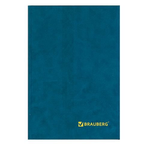 Книга учета 160 л., клетка, твердая, бумвинил, блок офсет, А4 (200х290 мм), BRAUBERG