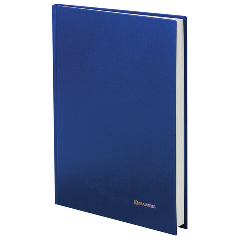 Книга учета 144 л., линия, твердая, бумвинил, блок офсет, А4 (200х290 мм), BRAUBERG, синий
