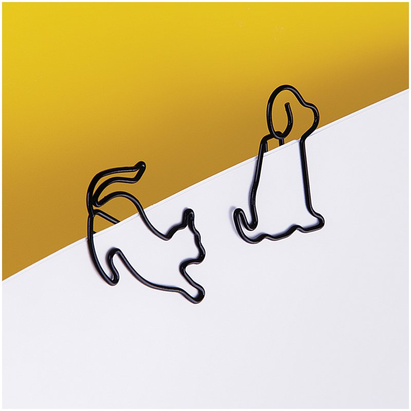 Скрепки фигурные 19мм, MESHU "Cat&Dog ", 4шт., пакет с европодвесом