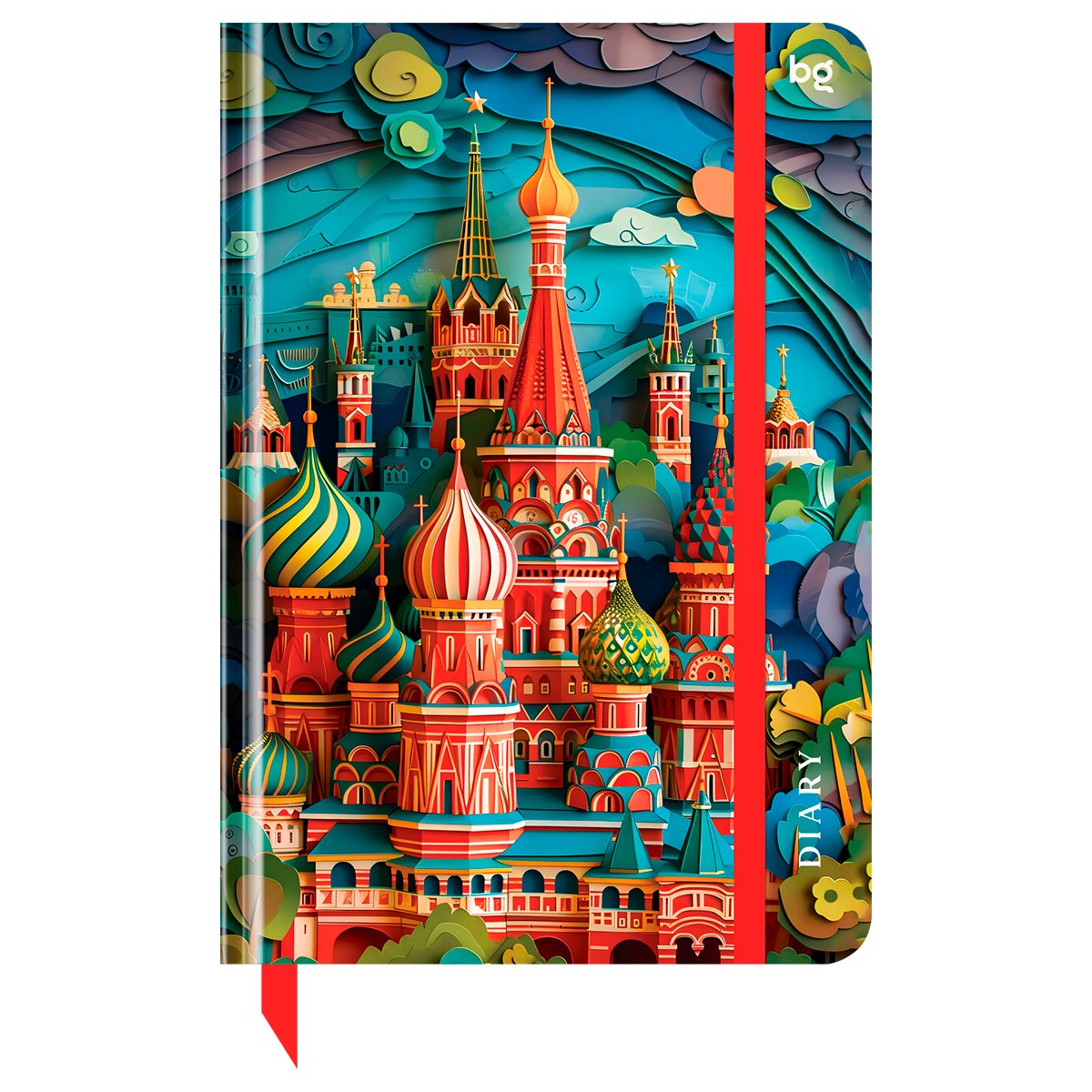 Ежедневник недатированный А5, 136л., 7БЦ BG "Paper Art. Moscow", матовая ламинация, выборочный лак