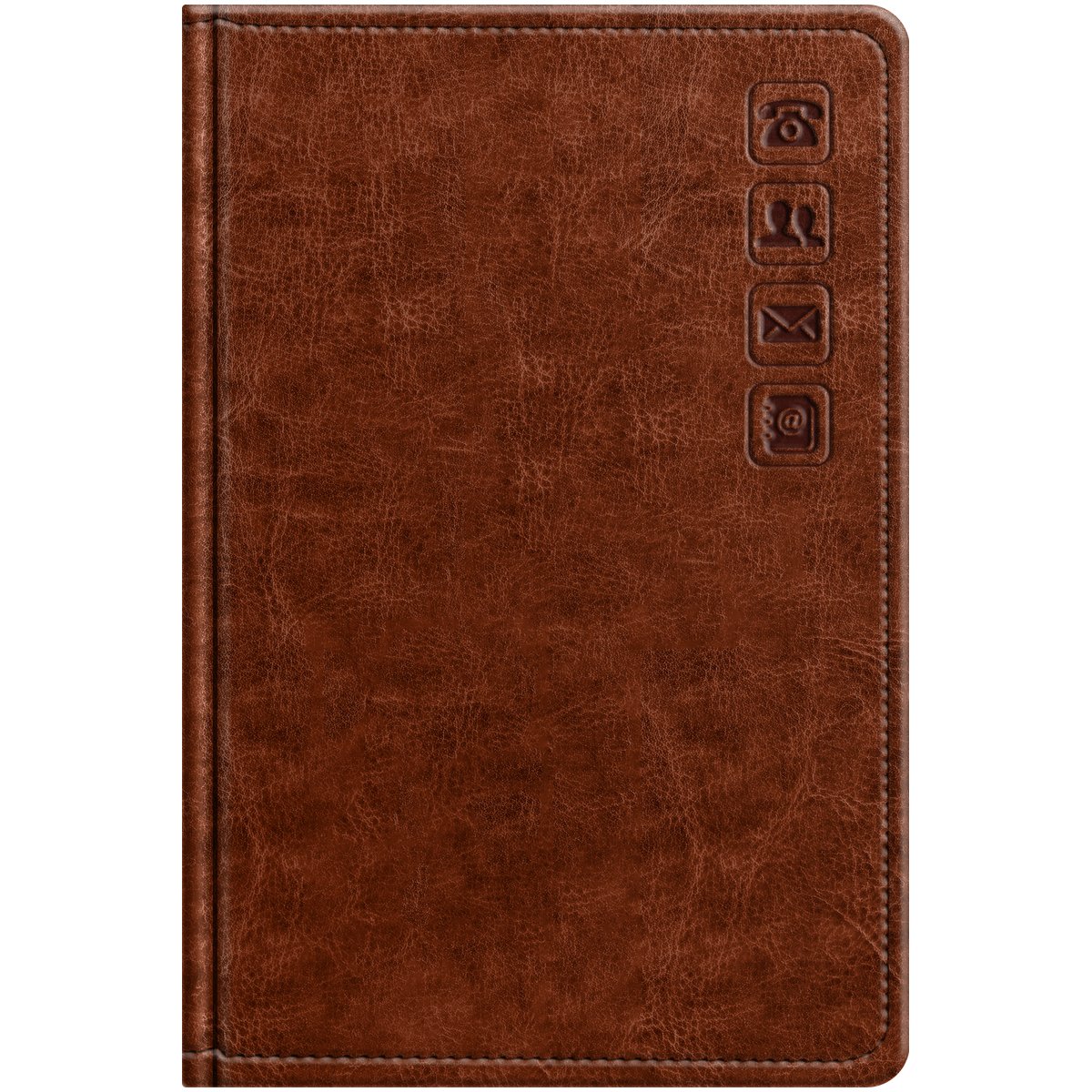 Телефонная книга А7, 64л., кожзам, BG "Nebraska. Brown", с вырубкой