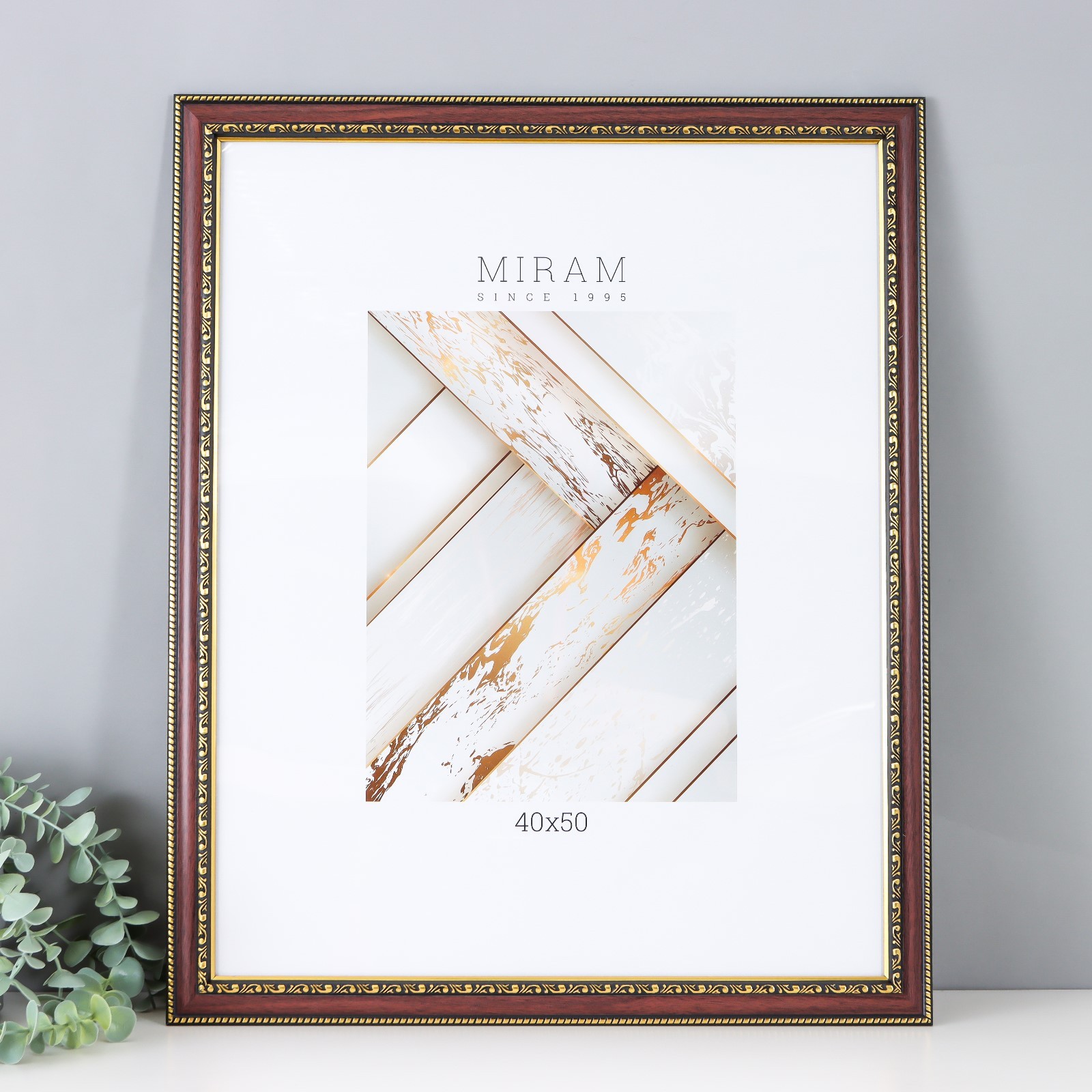 Фоторамка для фото 40×50 см «МИРАМ», пластик, венге, (пластиковый экран)